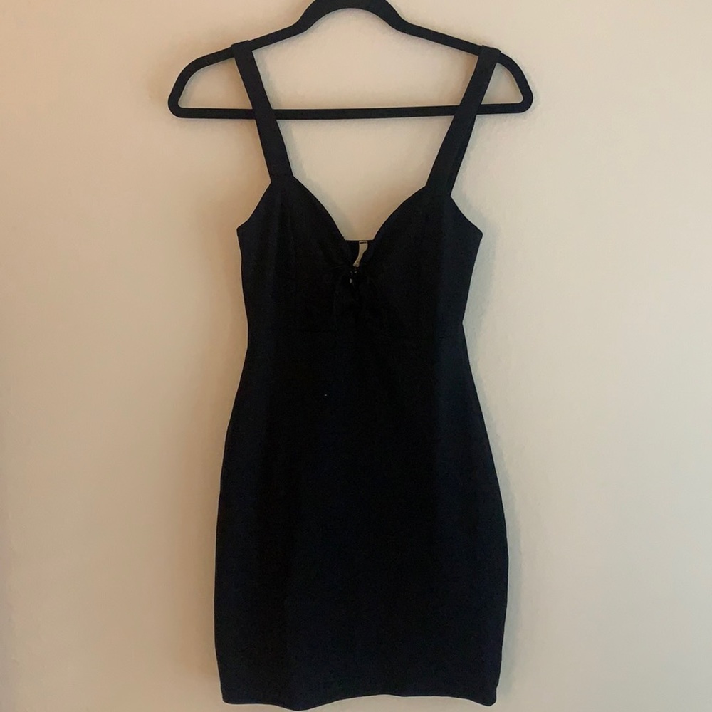 Black mini dress